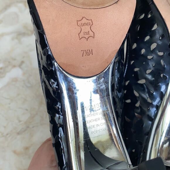 Arturo Chiang Peep Toe Patent Leather Heels - Picture 9 of 9